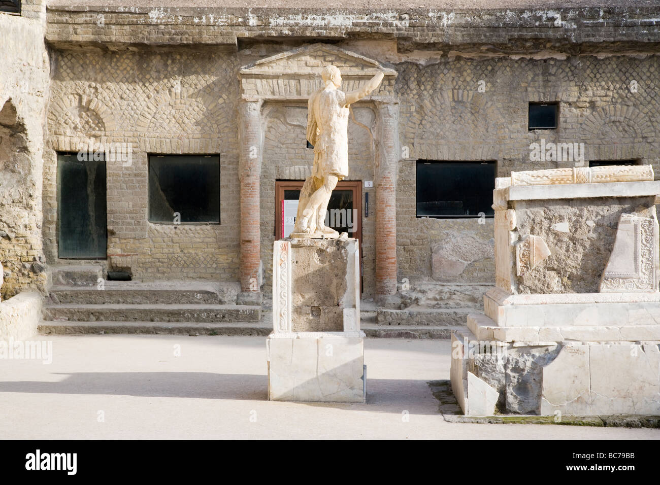 Statue Of Caesar Herculaneum Campania Italy Stock Photo - 