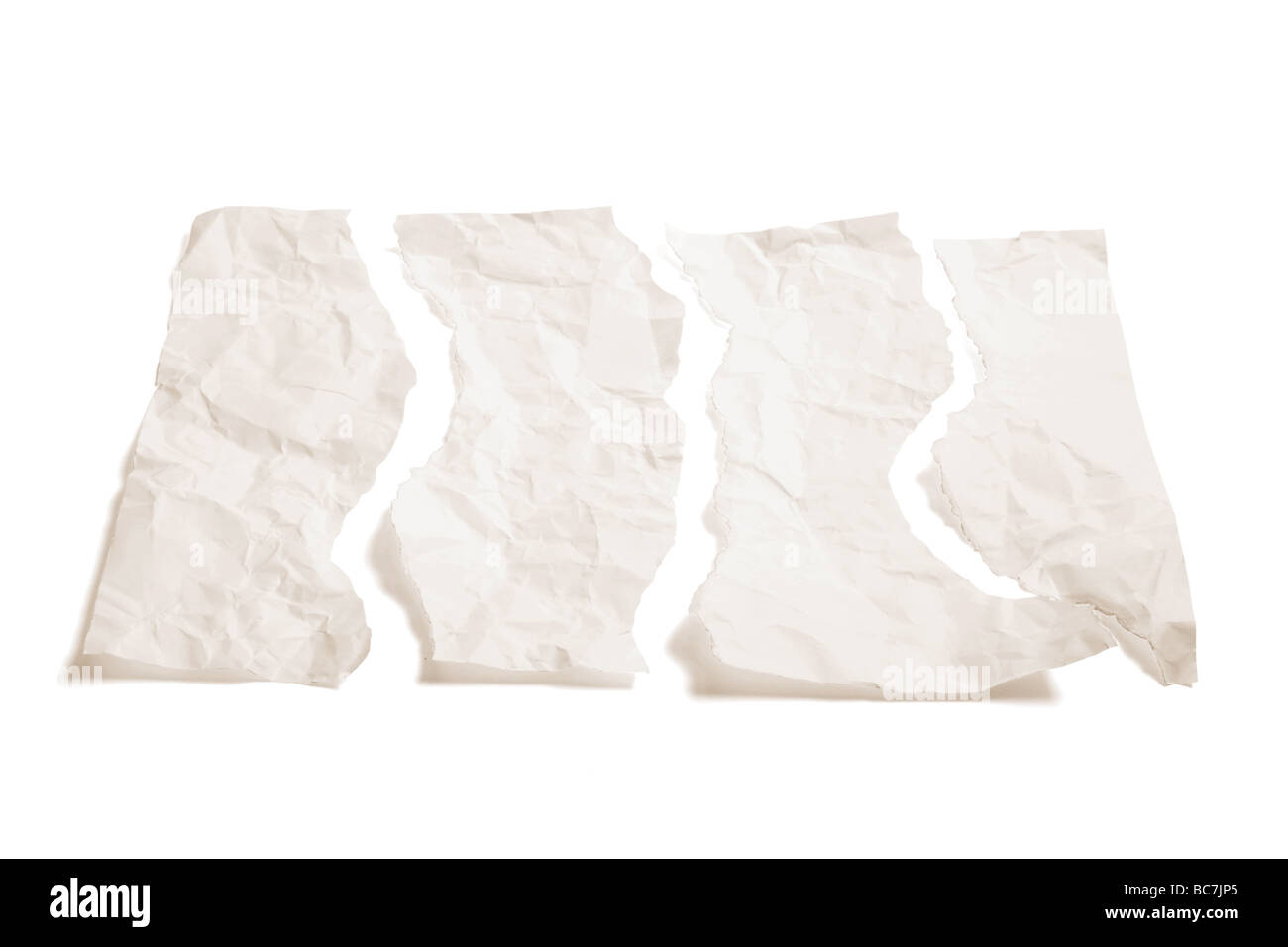 Torn Pieces of Paper Stock Photo