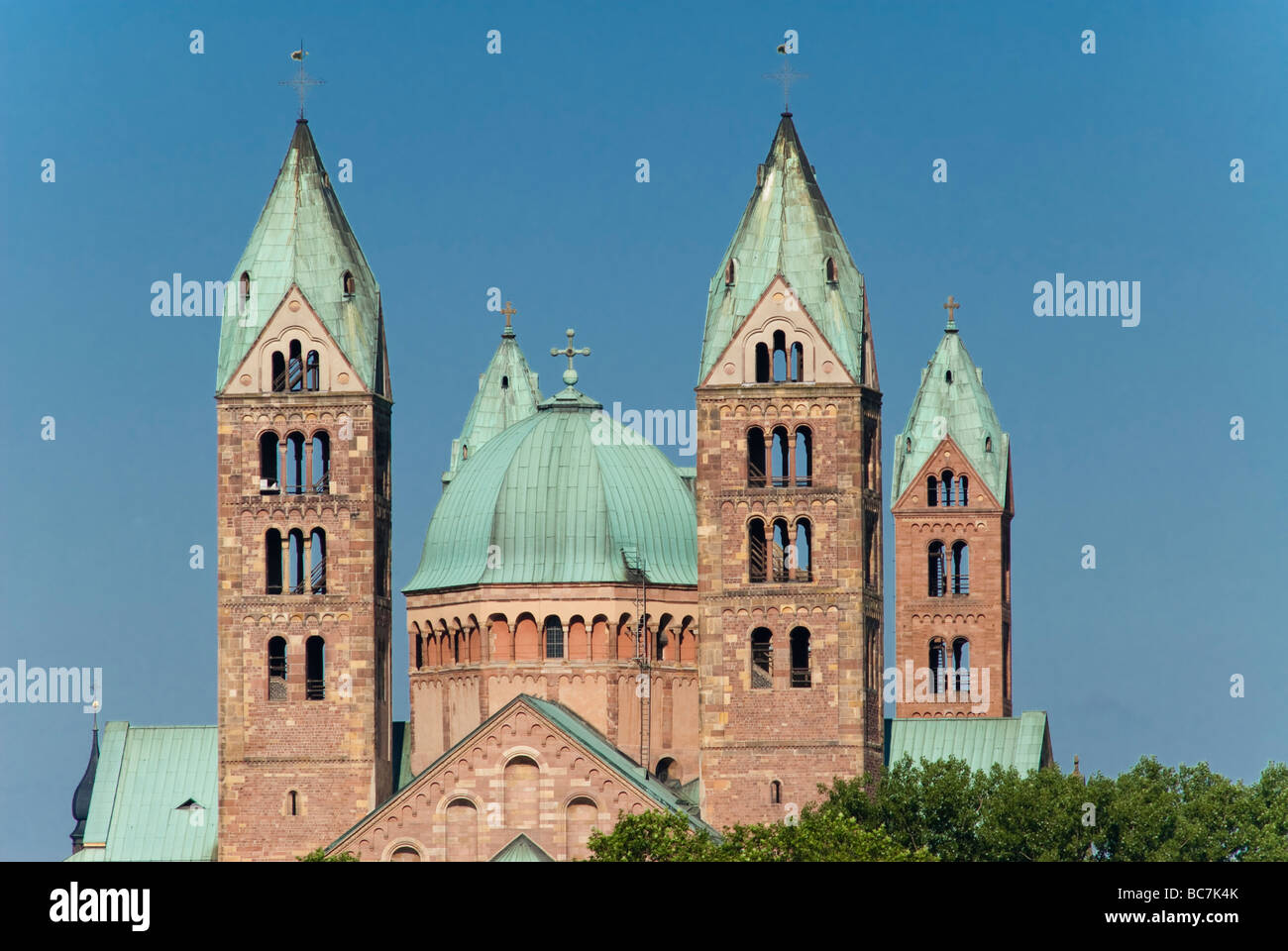 The famous romanic Dome of Speyer Palatinate Germany Stock Photo