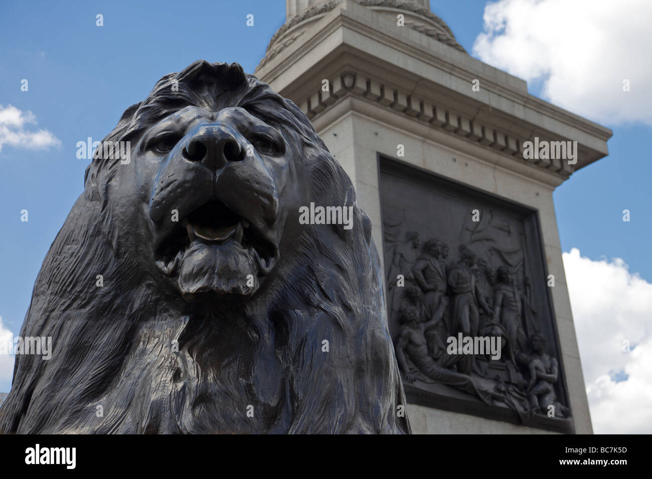 Nelson column, Trafalgar Square, London Stock Photo