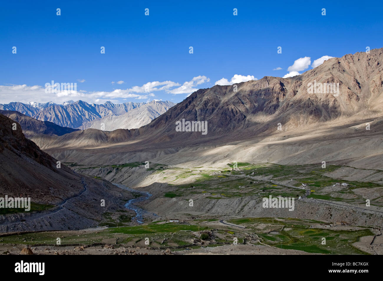 Khalsar village. Nubra Valley. Ladakh. India Stock Photo