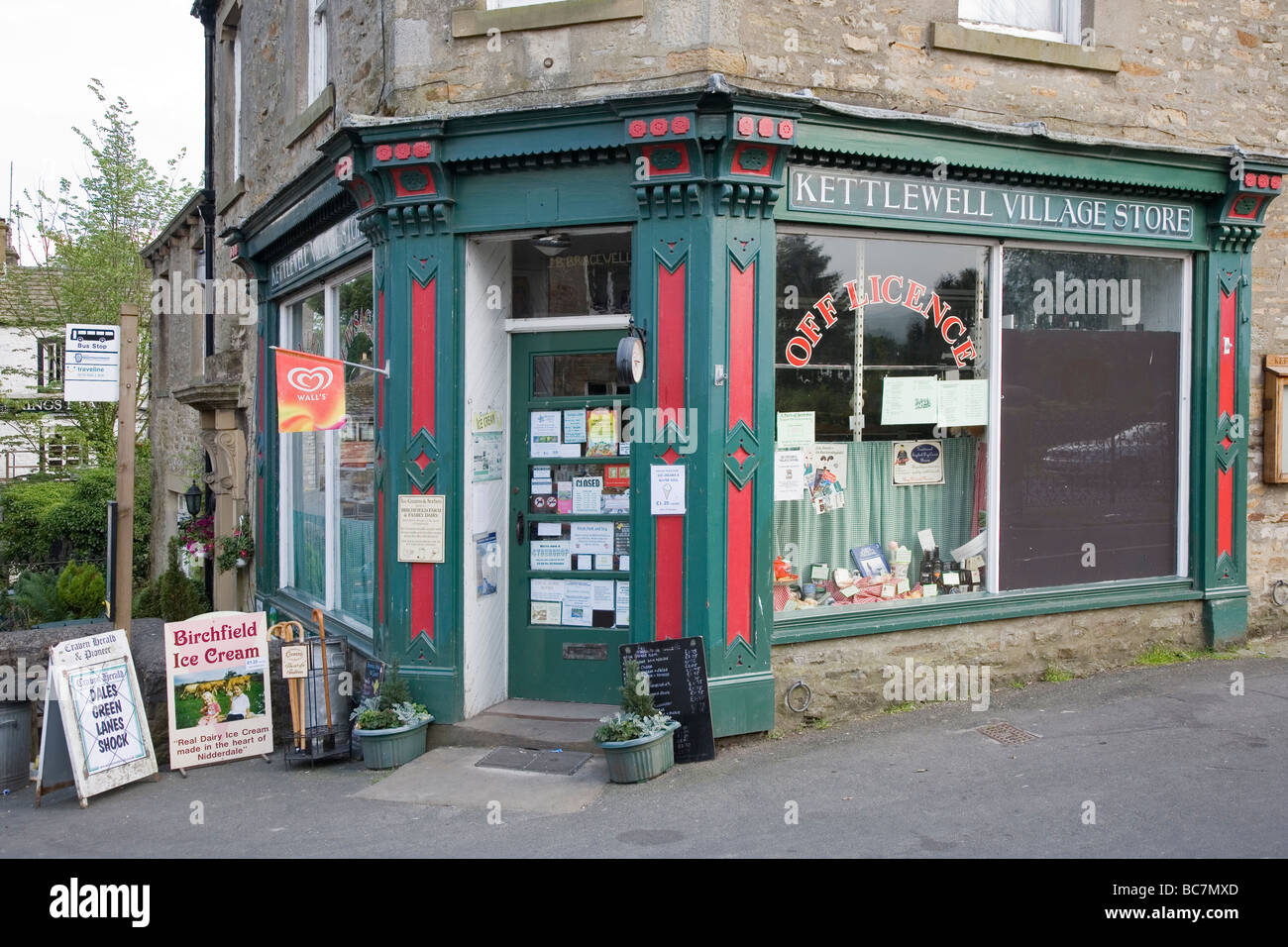 Traditional country village grocery store at Kettlewell Wharfedale in