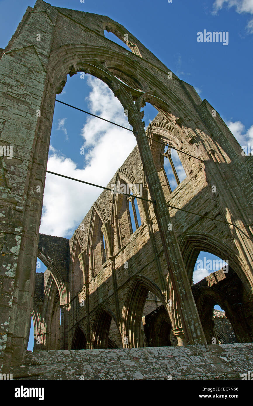 Tintern Abbey in Monmouthshire Stock Photo