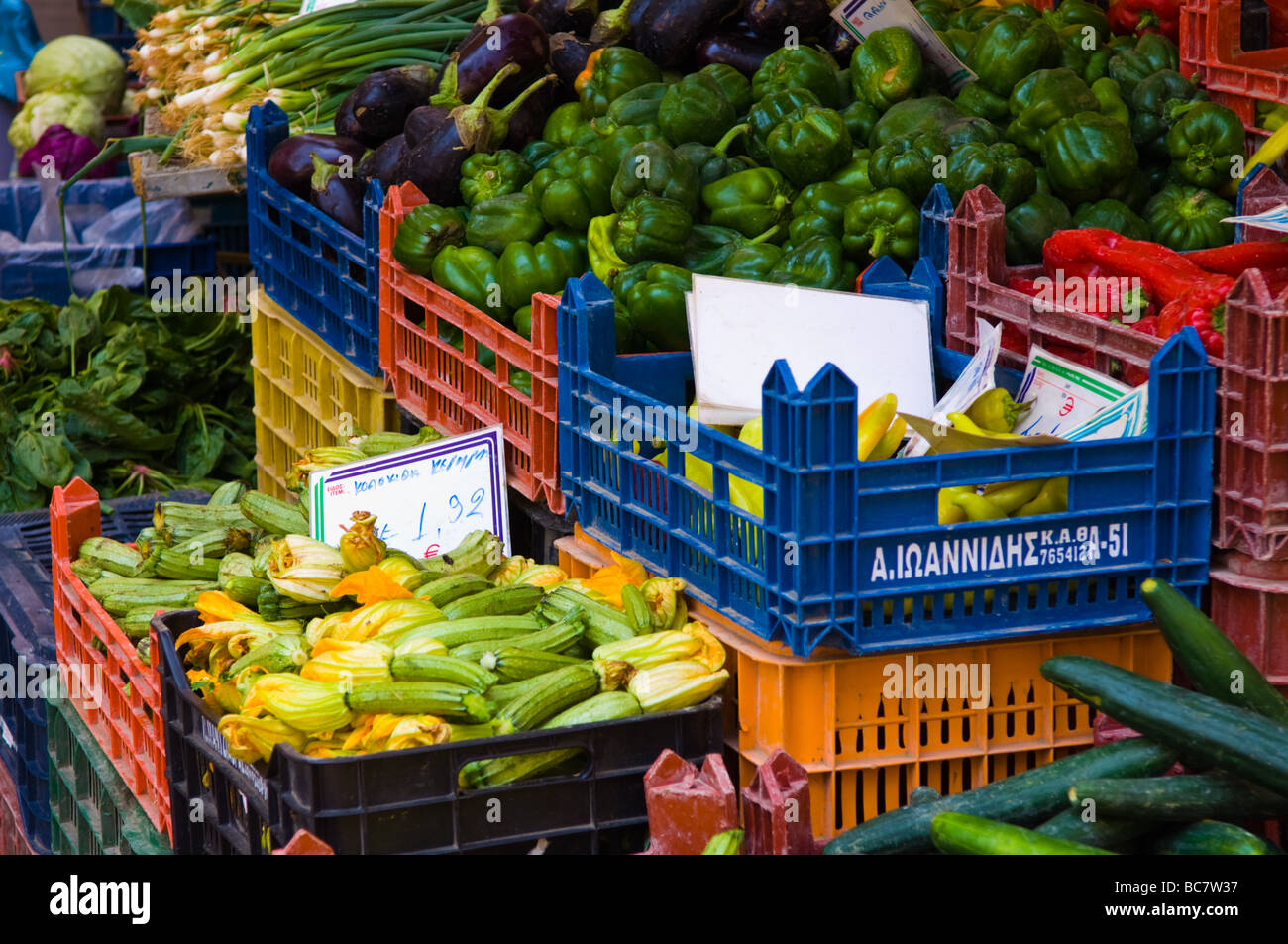 Fruit and vegetable stall. Kerkyra. Corfu Stock Photo Alamy