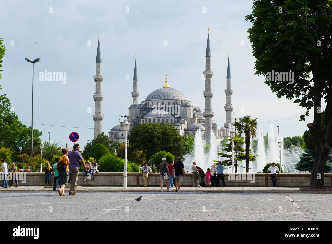 Turkey , Istanbul , Sultanahmet , The Blue Mosque or Sultan Ahmet Camii ...