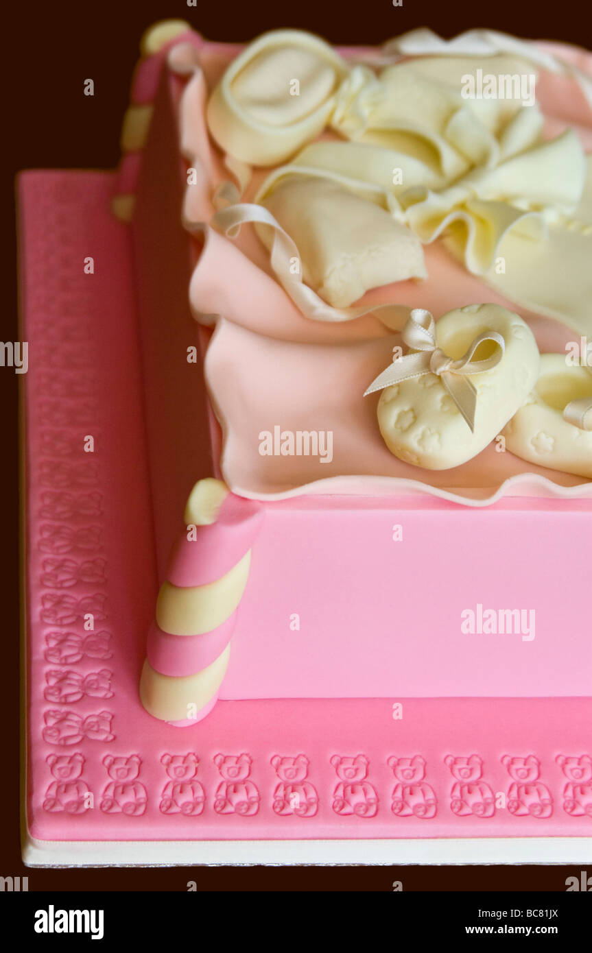 Vertical Close Up Of Detailed Sugarcraft Work On A Decorated Stock