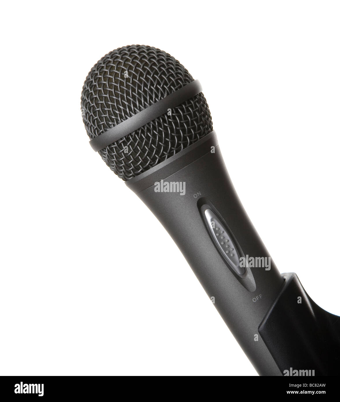 Vocal / karaoke microphone on a white background Stock Photo - Alamy