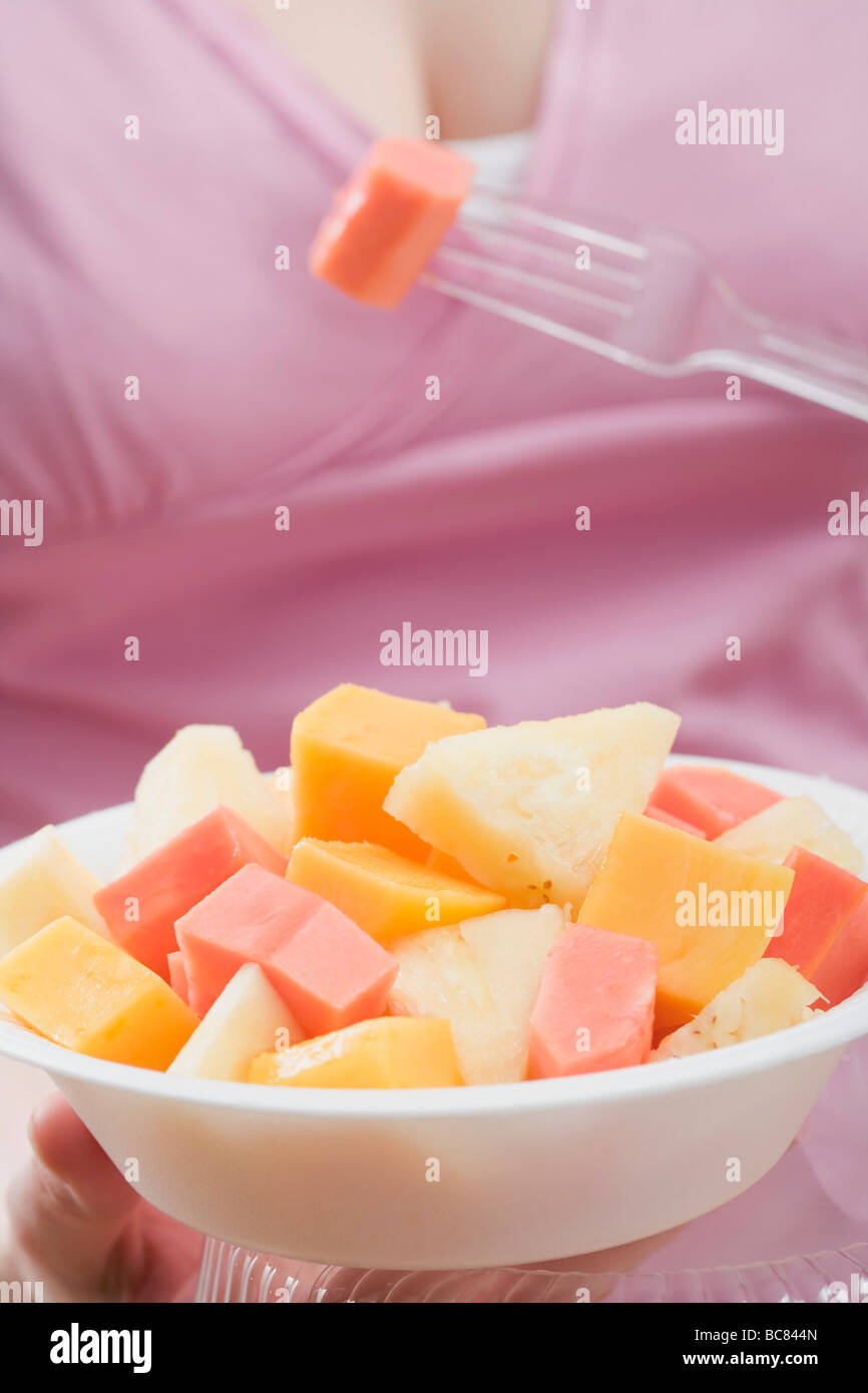 Woman portrait fruit salad hi-res stock photography and images - Alamy