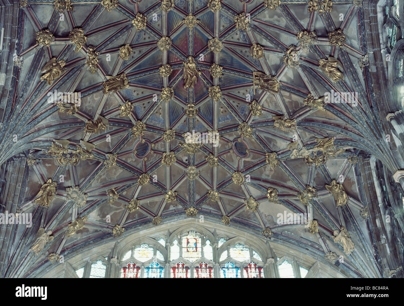 Gloucester Cathedral Chancel Vault Stock Photo