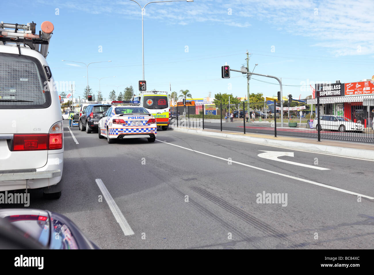 Ambulance and police car crash hi-res stock photography and images - Alamy