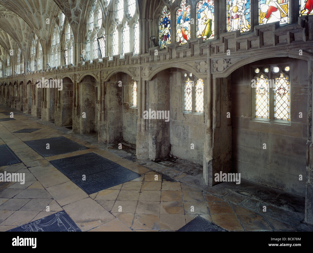 Gloucester Cathedral Cloisters South Walk Stock Photo