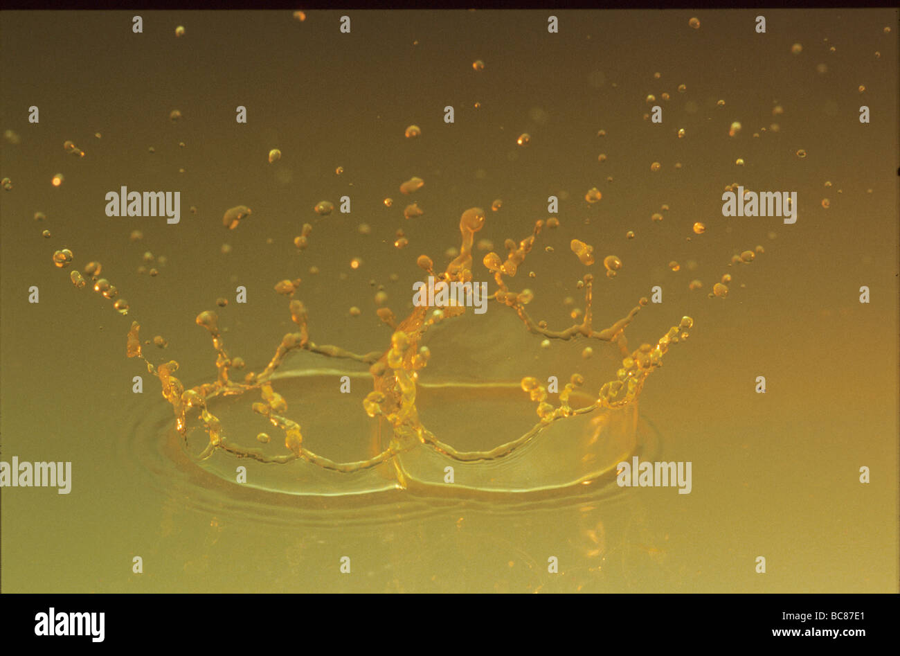 Two water Drops overlapping Stock Photo Alamy