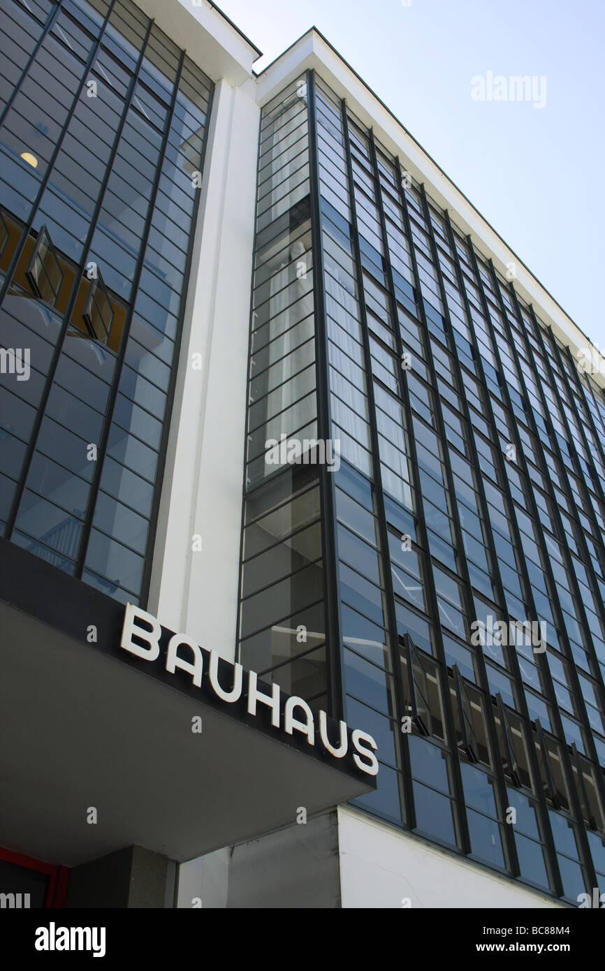 Exterior Bauhaus school Dessau Germany Stock Photo