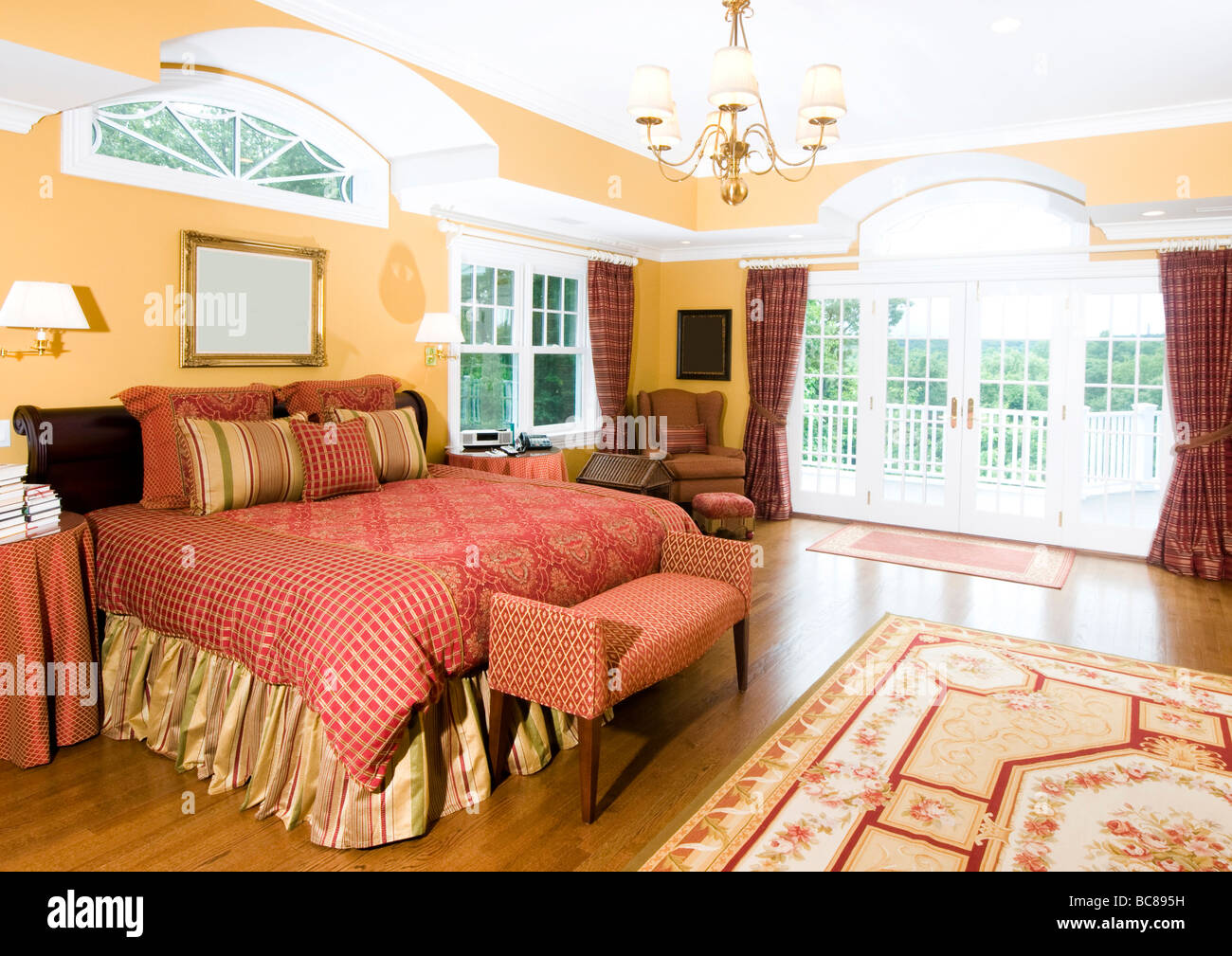 Luxurious Master Bedroom With King Size Bed And Beautiful