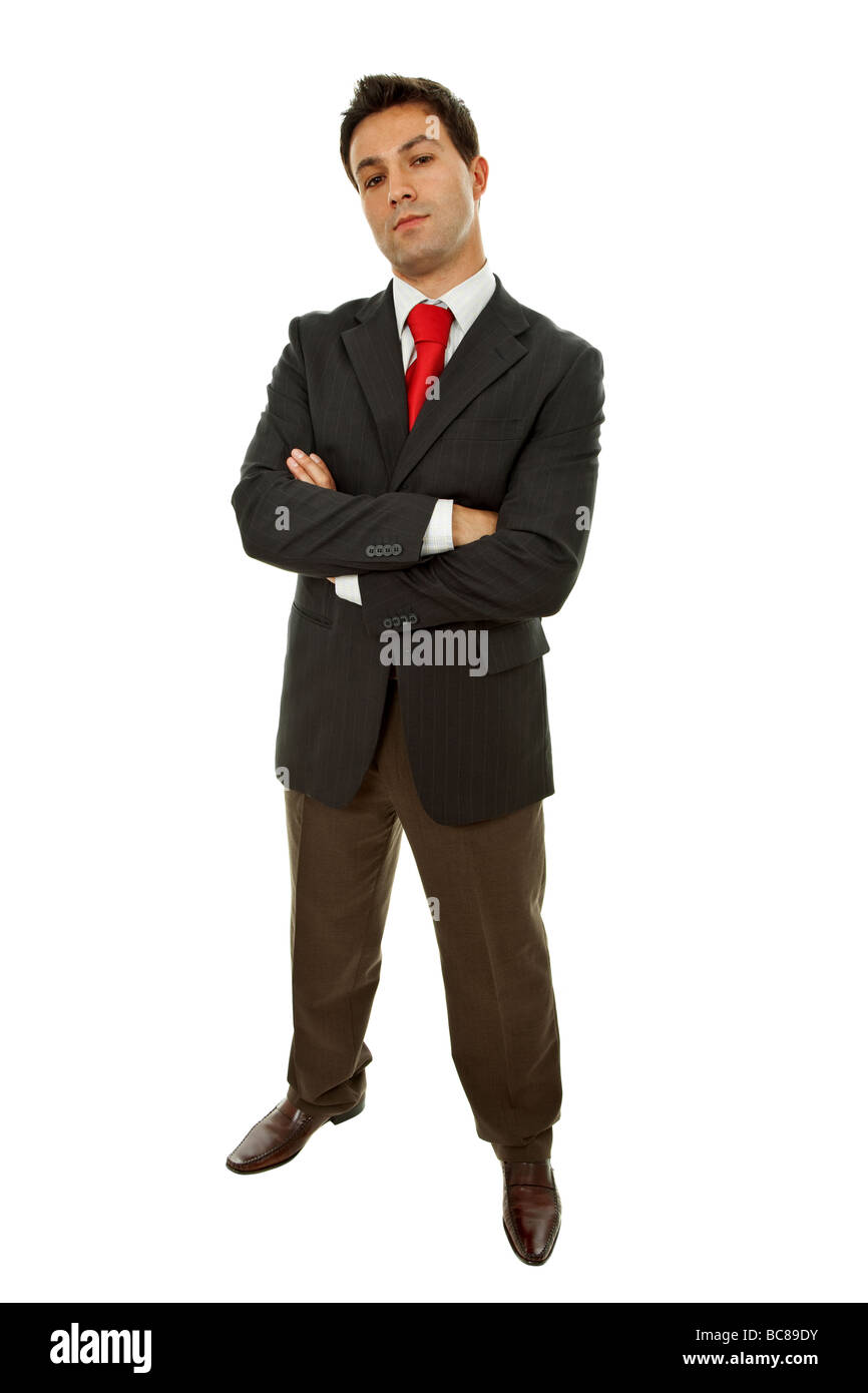 young business man full body isolated on white background Stock Photo ...