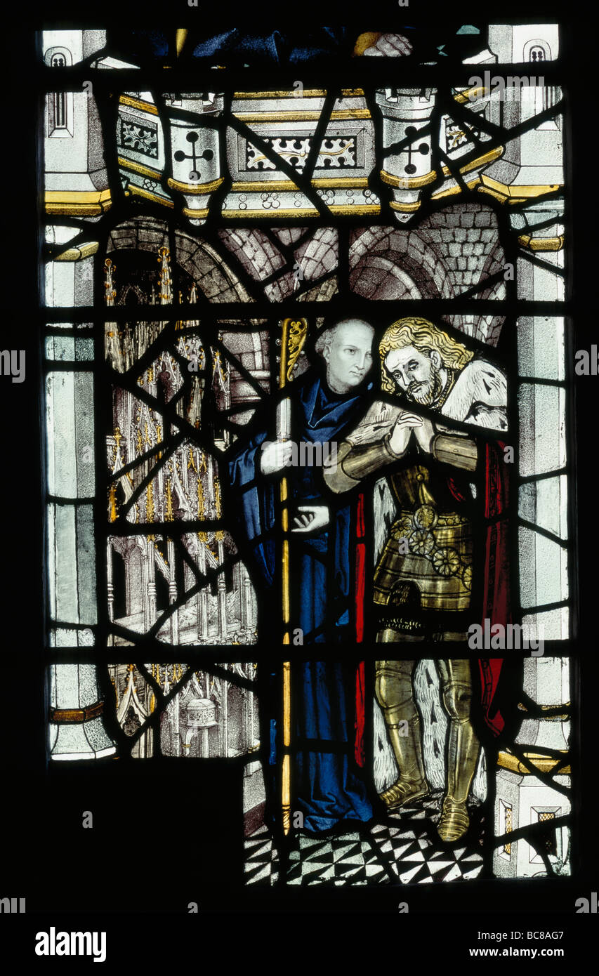 Gloucester Cathedral Edward III Window Stock Photo