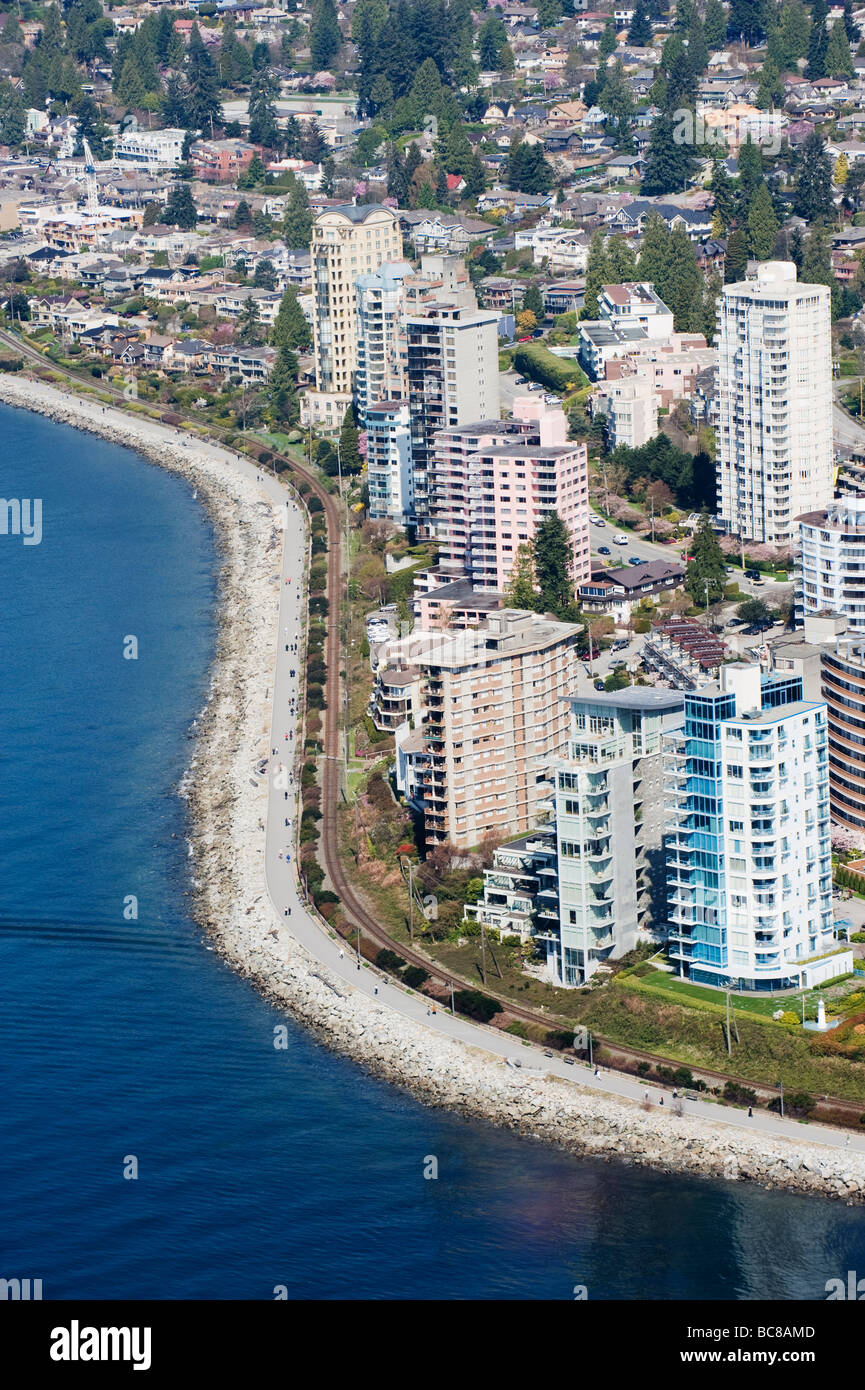 aerial view of Vancouver British Columbia Canada Stock Photo