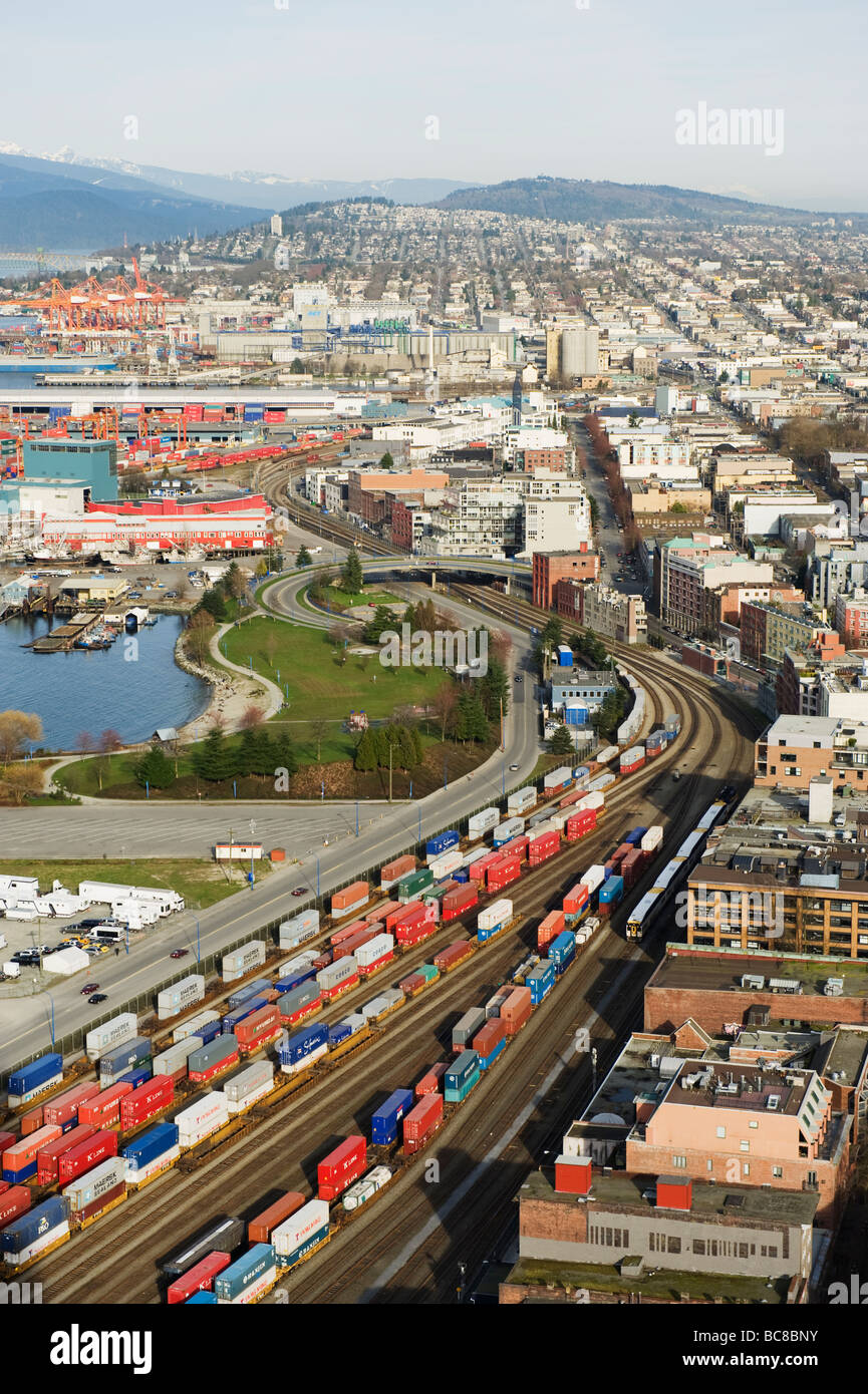 aerial view of Vancouver British Columbia Canada Stock Photo - Alamy