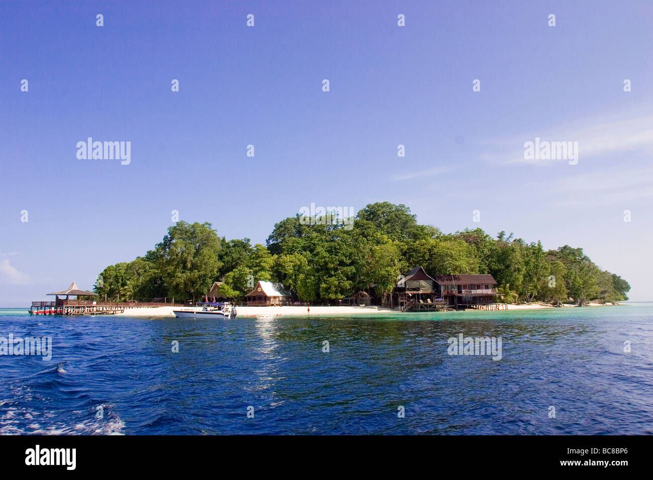 Pulau Sipadan - Holiday Island resort Stock Photo