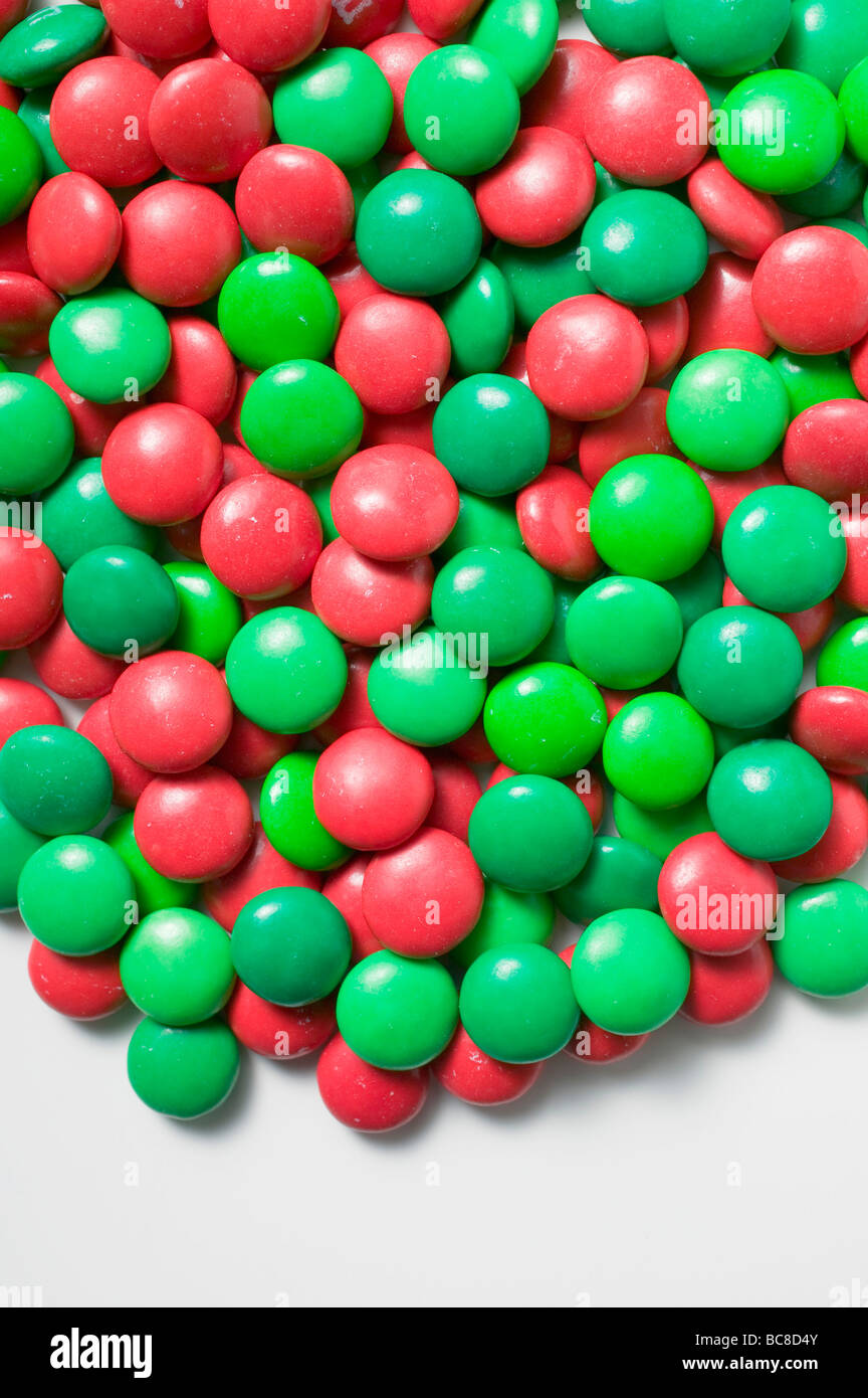 Red And Green Chocolate Chips Wallpaper 8k