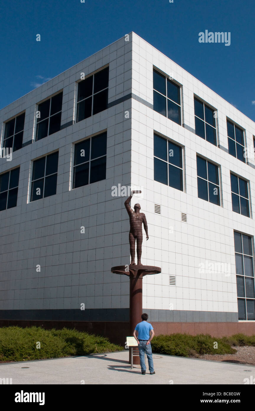 Questacon Astronomer sculpture, Canberra, ACT, Australia Stock Photo
