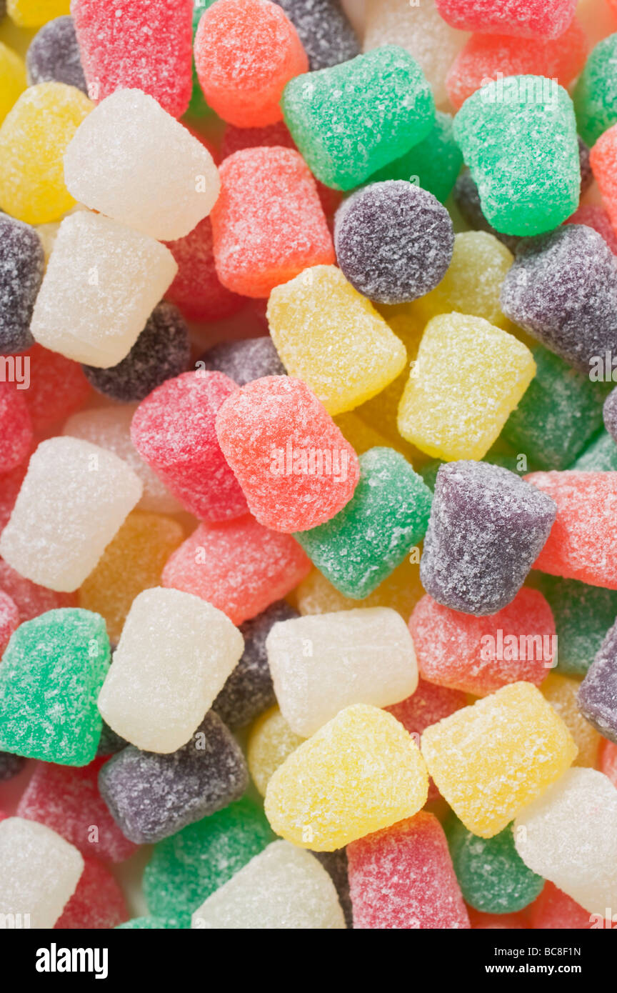 Coloured sugarcoated jelly sweets (fullframe Stock Photo Alamy