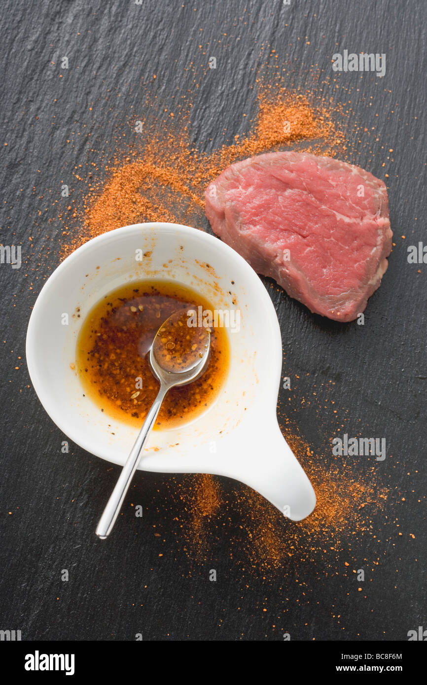 Marinade for beef steak Stock Photo Alamy