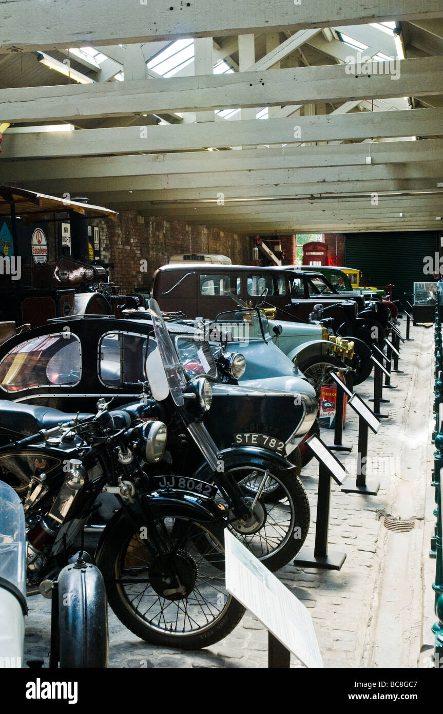 Vintage motorised vehicles at Bradford Industrial Museum, West Yorskhire Stock Photo