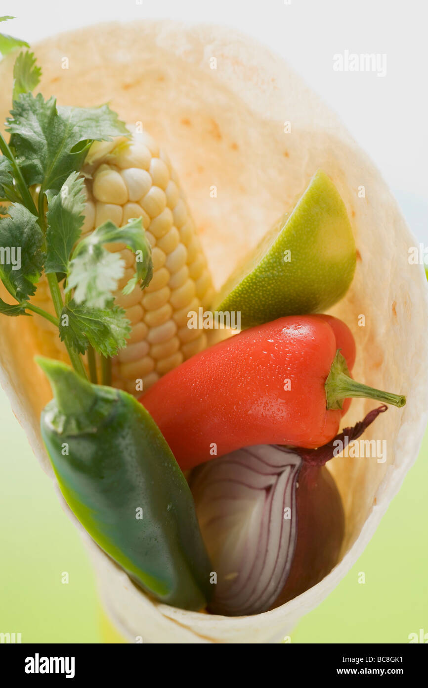 Ingredients for wraps (Mexico Stock Photo - Alamy