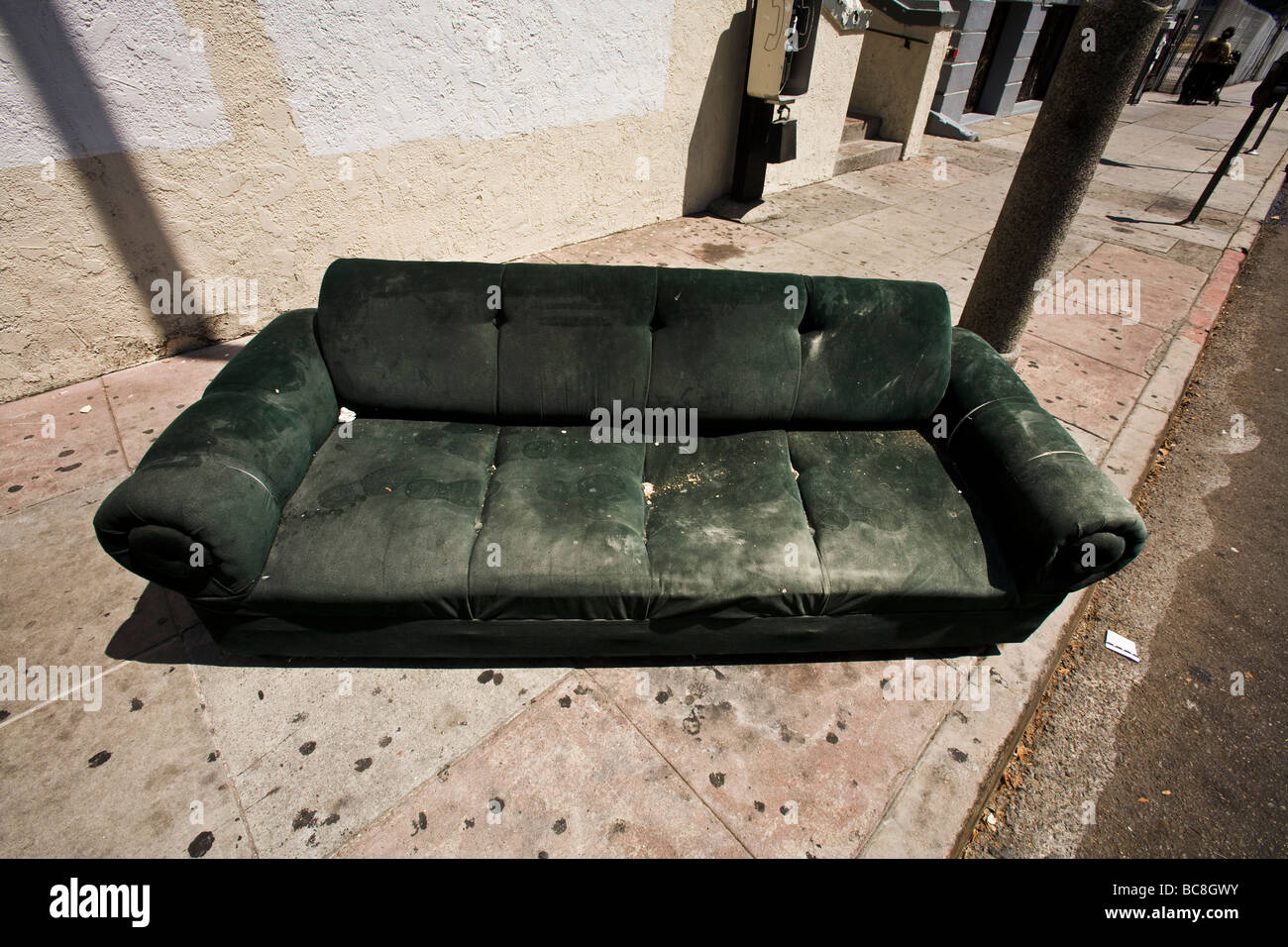 An abandoned sofa Los Angeles County California United States of America Stock Photo