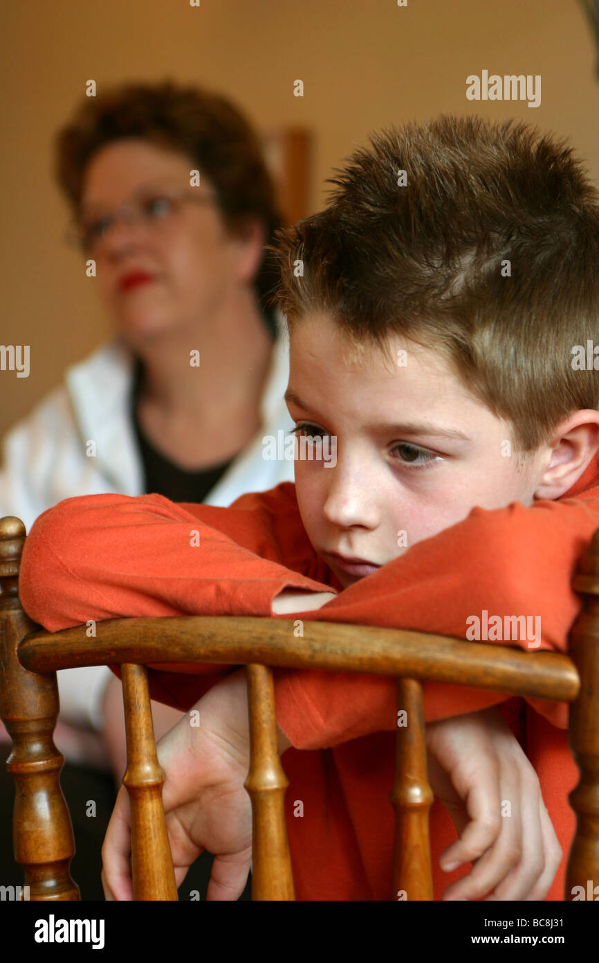 Family tension - Problems with kids Stock Photo