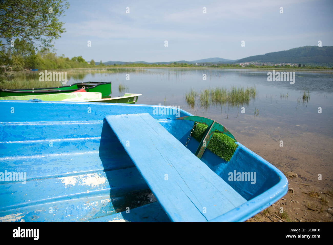 Cerknica Lake seasonal lake in Slovenia It is spring and the water level is still high  Stock Photo
