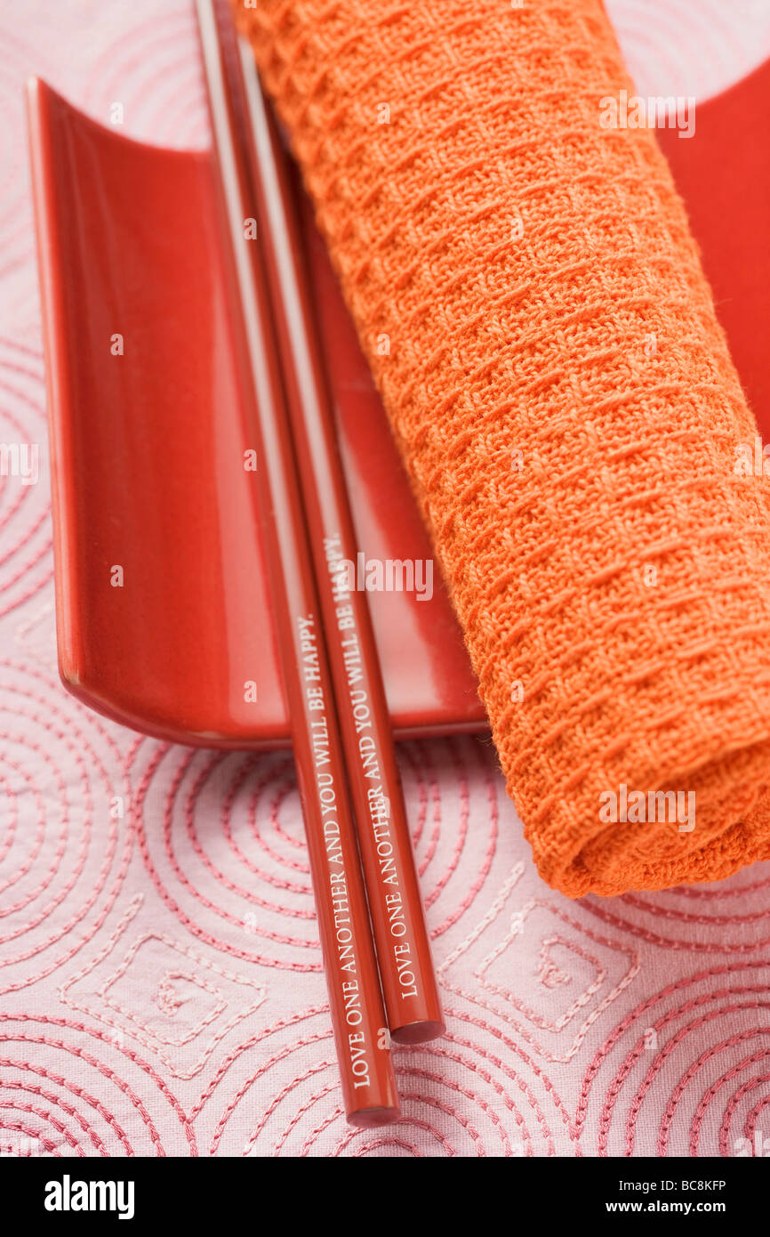 Asian placesetting Stock Photo Alamy