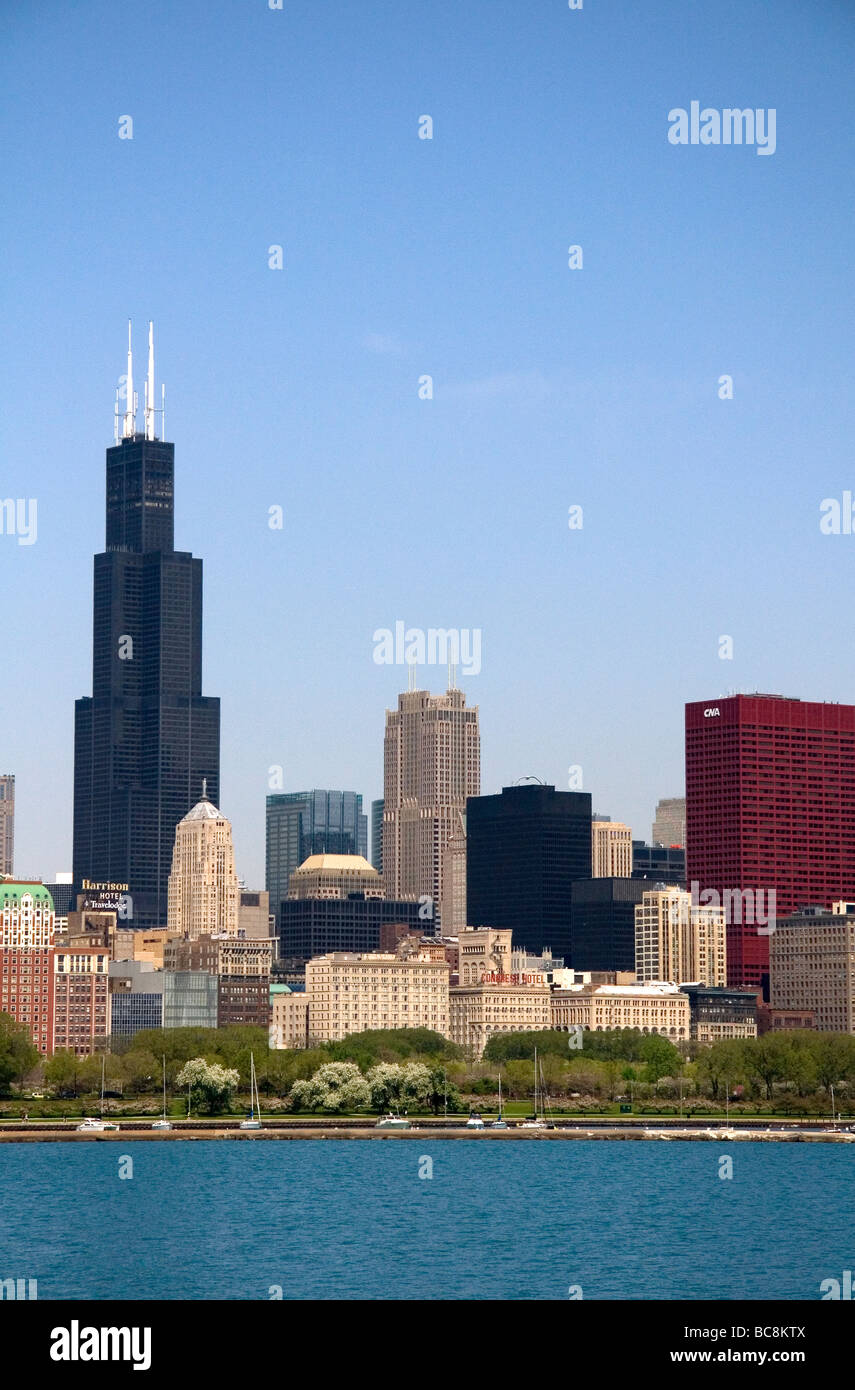 Willis Tower formerly known as the Sears Tower located in Chicago Illinois USA  Stock Photo