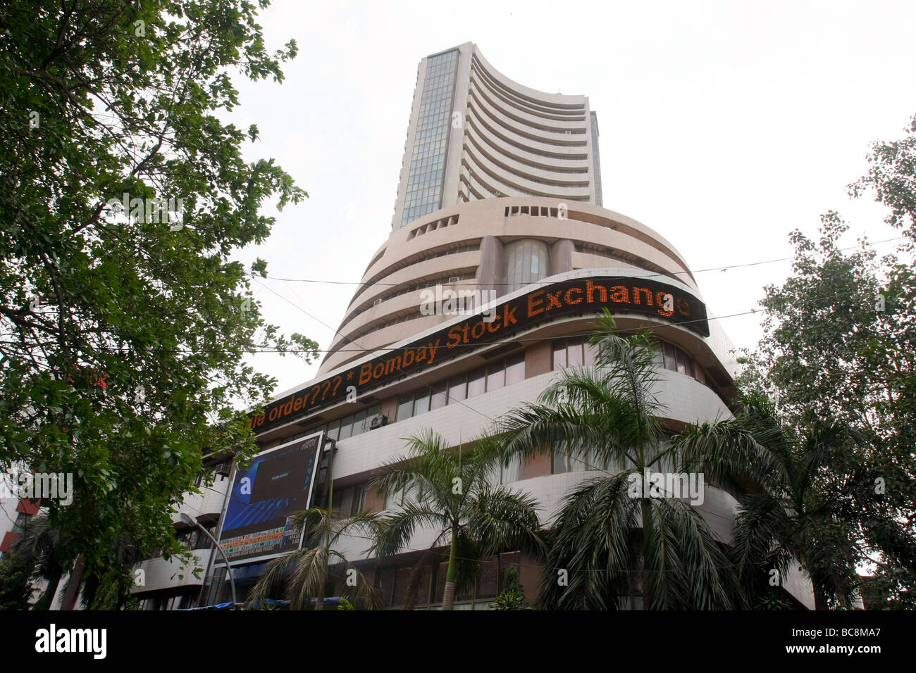 The Bombay Stock Exchange (BSE) in Mumbai in India Stock Photo