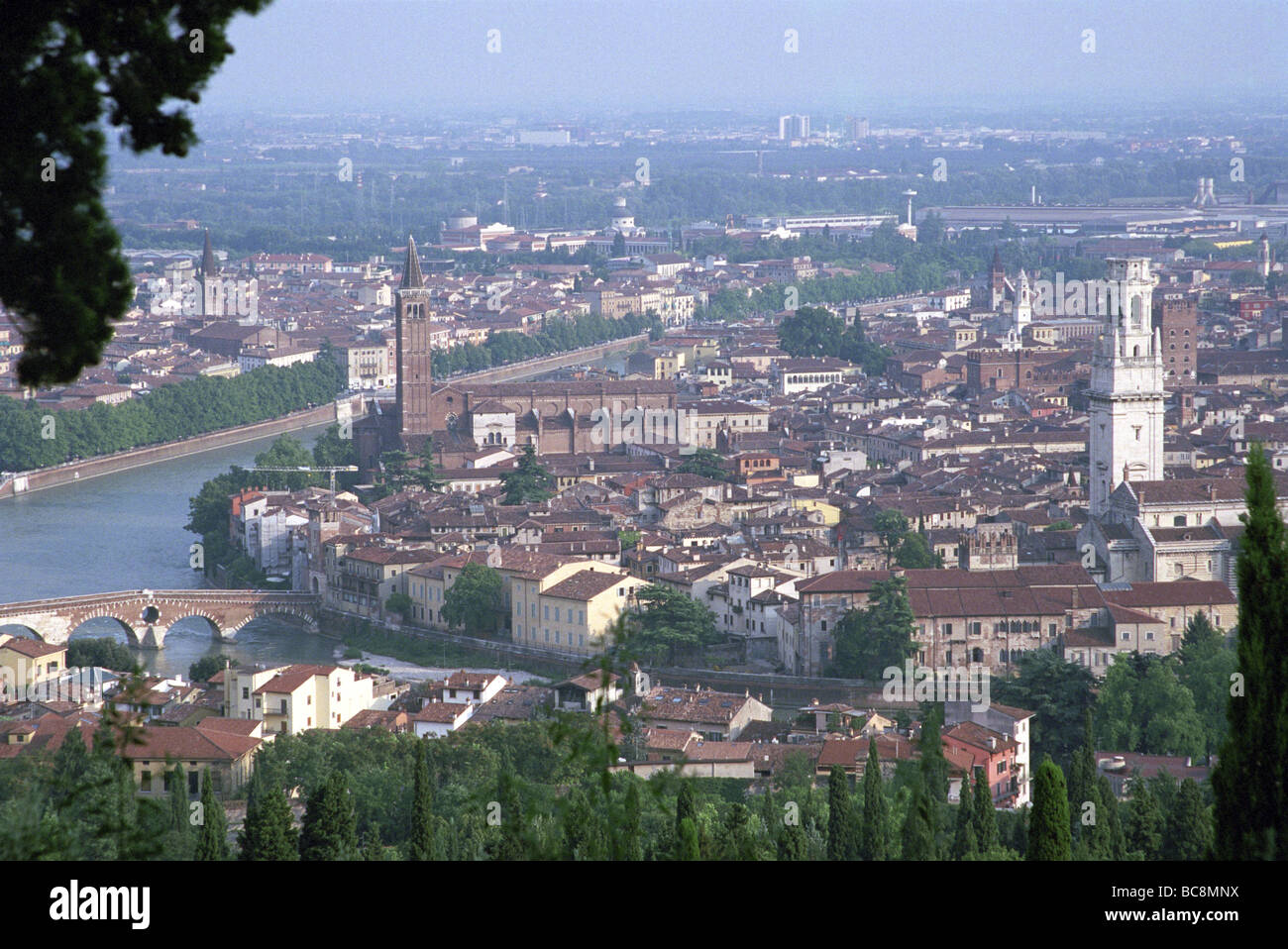 Panorama of Verona town, Italy Stock Photo - Alamy