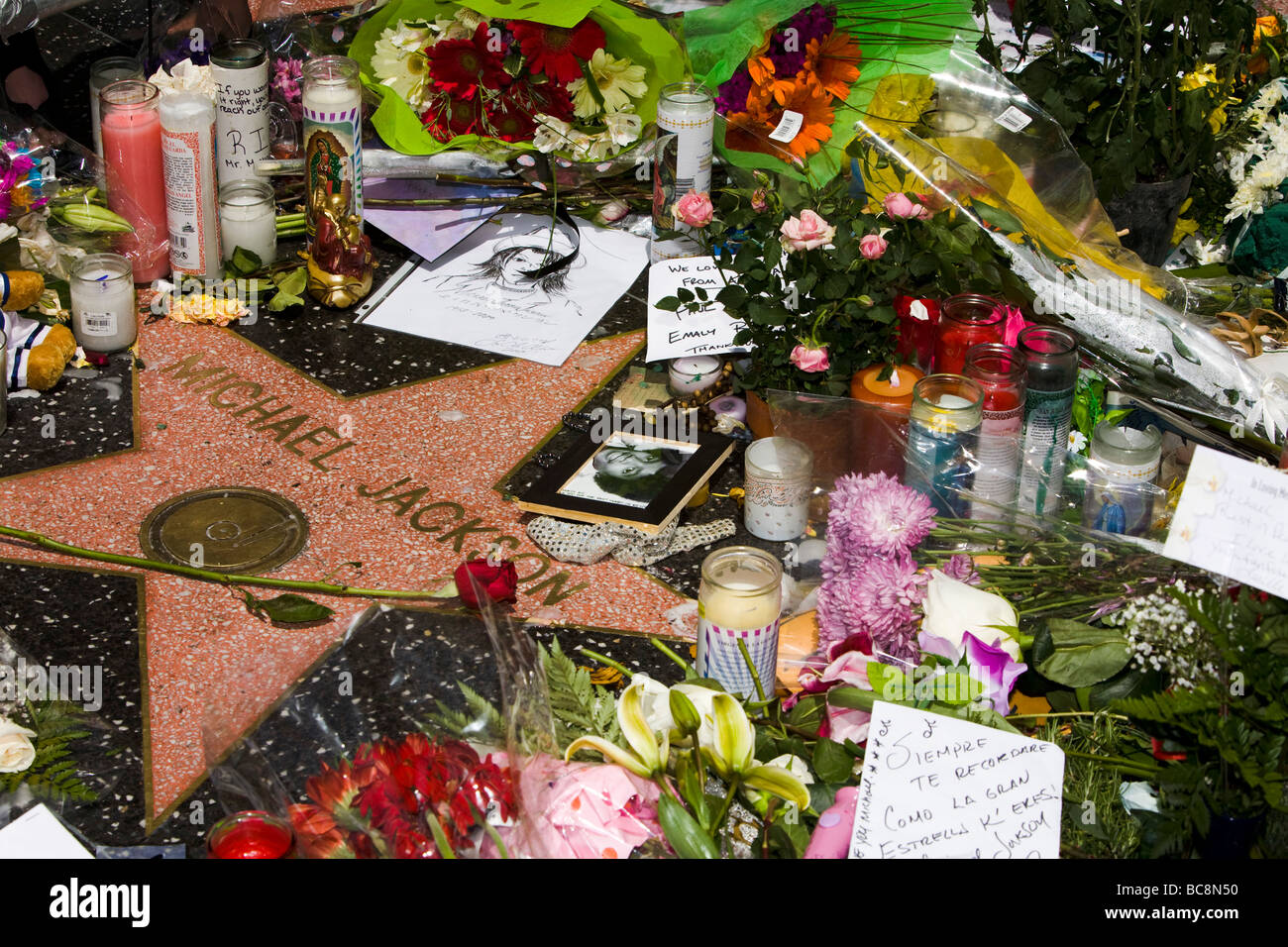 Michael Jackson Memorial Hollywood Walk of Fame Los Angeles County, California, USA Stock Photo