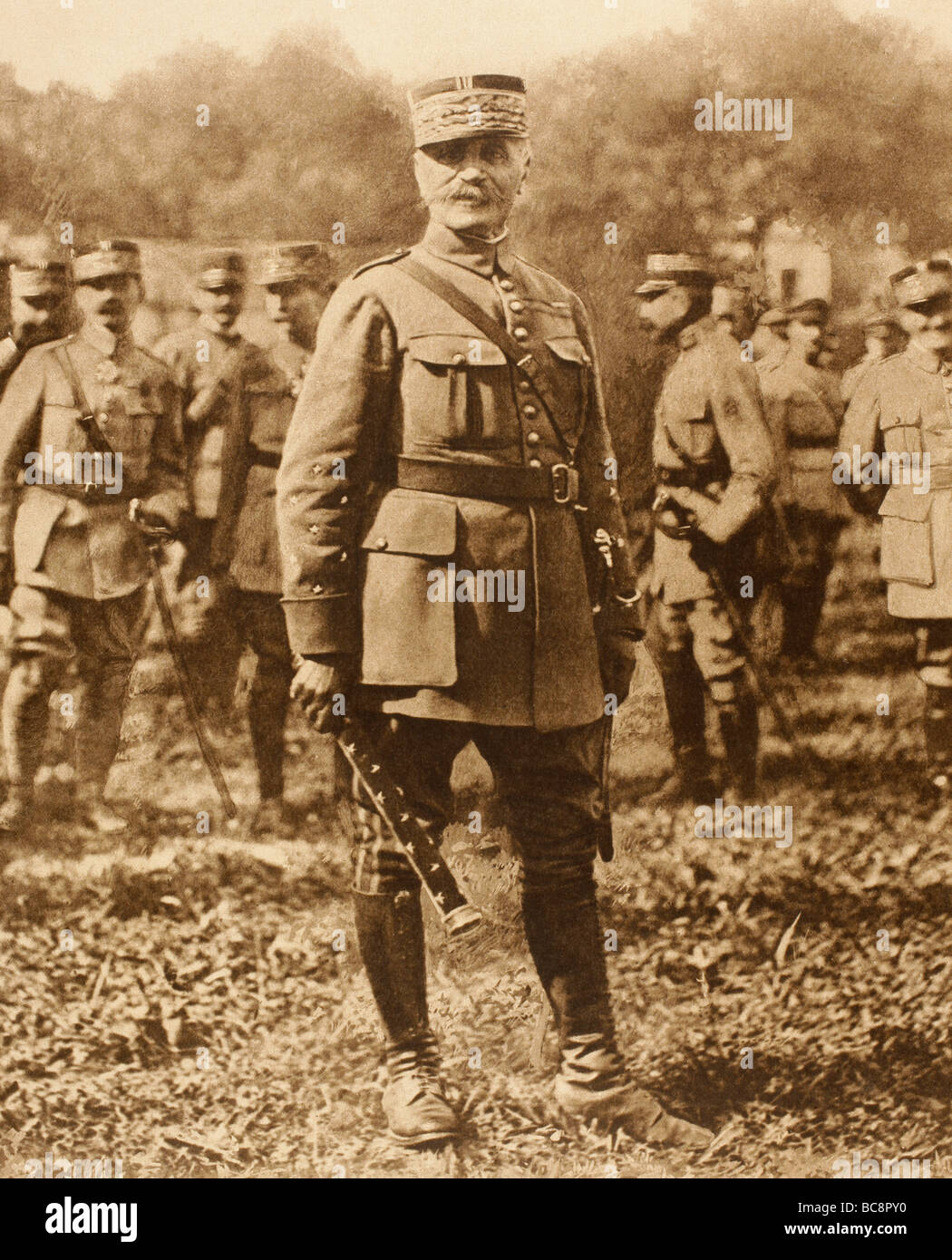 Marshal of France, Ferdinand Foch, 1851 - 1929. French general, military theorist and Marshal of France.  From L'Illustration 1918. Stock Photo