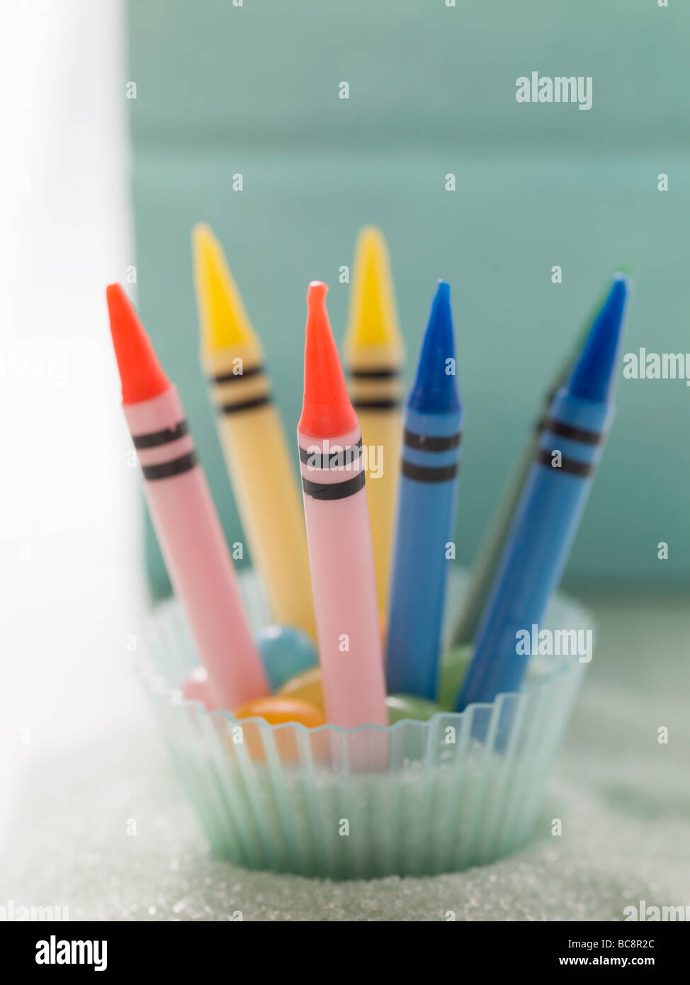 Crayon birthday candles hi-res stock photography and images - Alamy