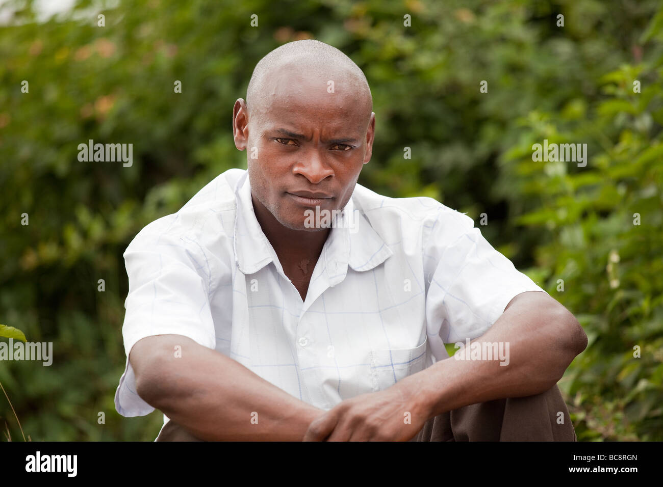 Portrait of an African man. Kikwe Village Arumeru District Arusha Tanzania Stock Photo