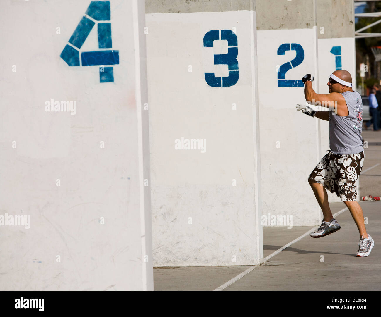 A handball player Venice Beach Los Angeles County California United