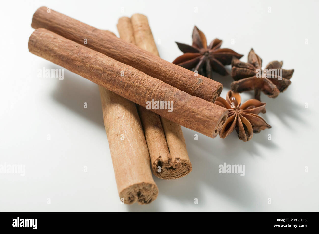 Cinnamon sticks and star anise - Stock Photo