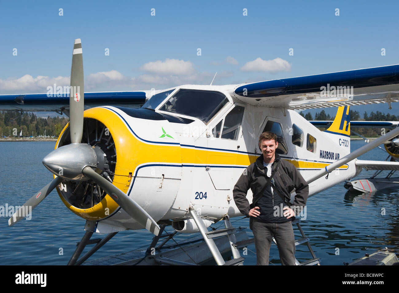seafloat plane on Burrard Inlet Vancouver British Columbia Canada Stock Photo