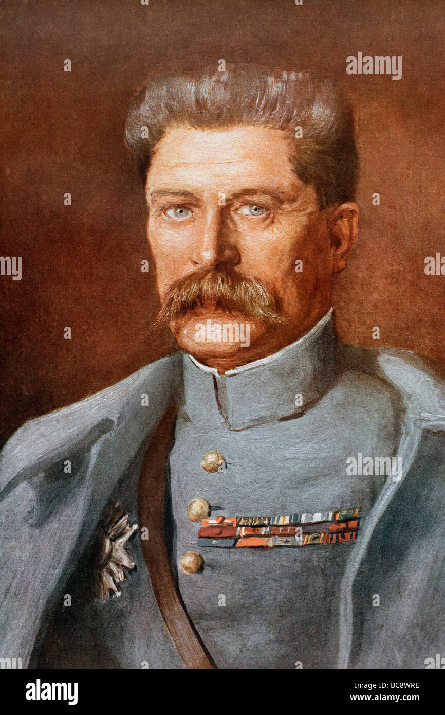 General Auguste Edouard Hirschauer, 1857 to 1943.  French lieutenant general in the First World War Stock Photo