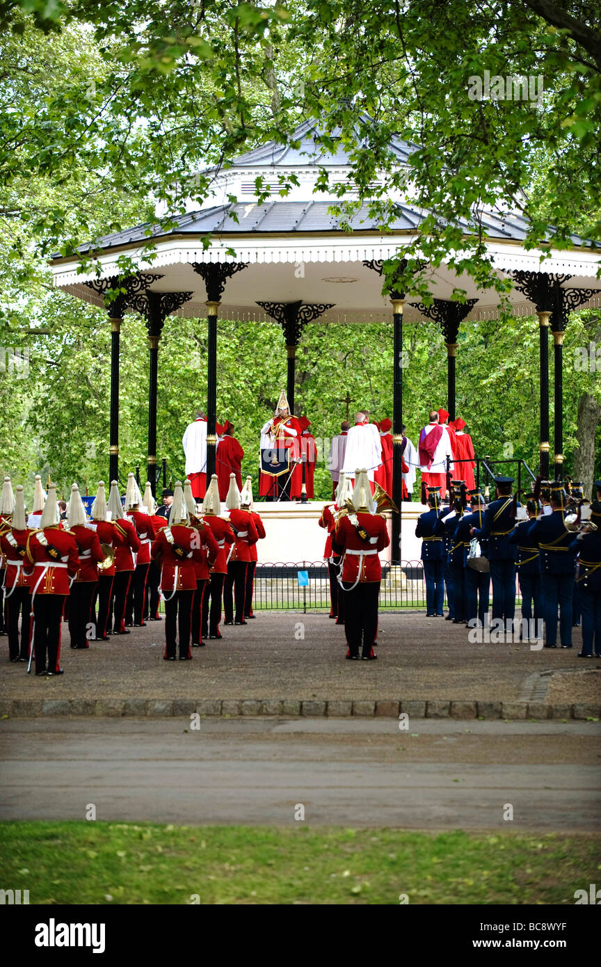 memorial service at the Combined Cavalry Old Comrades Association Parade in Hyde Park London Stock Photo