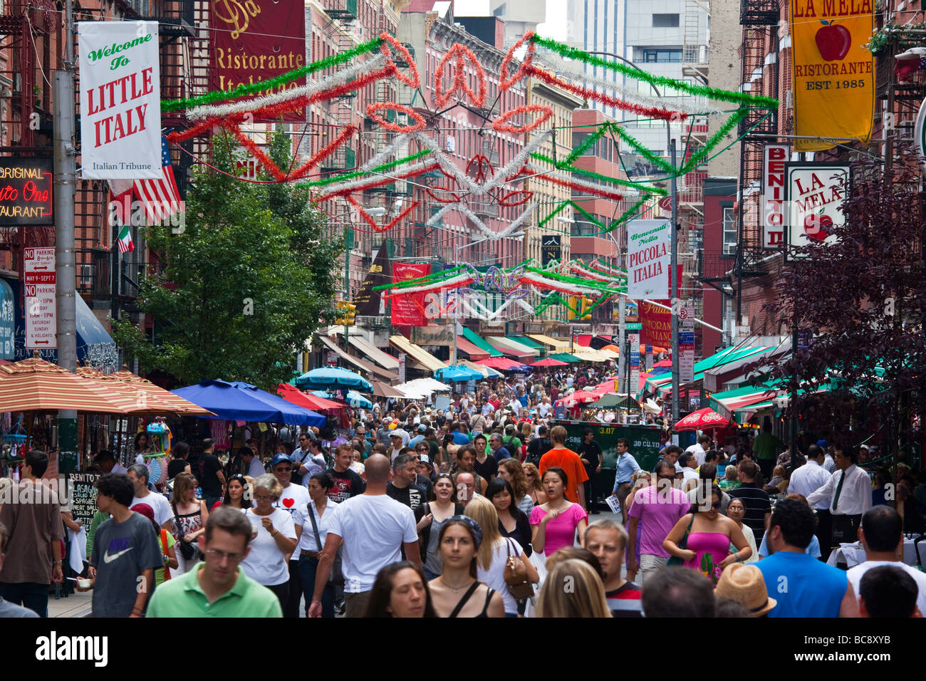 Little Italy in Manhattan New York Stock Photo Alamy