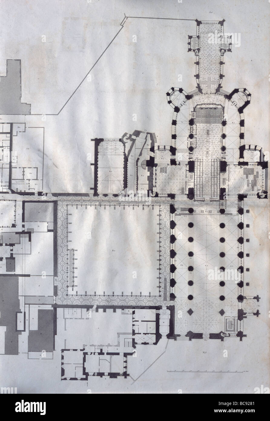 Gloucester Cathedral Plan Stock Photo Alamy