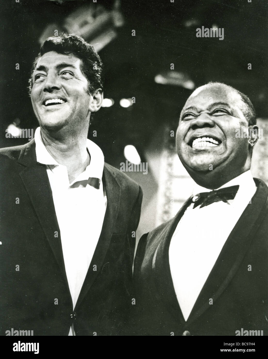 LOUIS ARMSTRONG - US jazz musician and Dean Martin US actort/singer on a US TV show Stock Photo