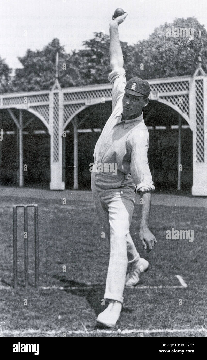 SIDNEY BARNES  English cricketer 1( 1873-1967)who played in 27 Test matches Stock Photo