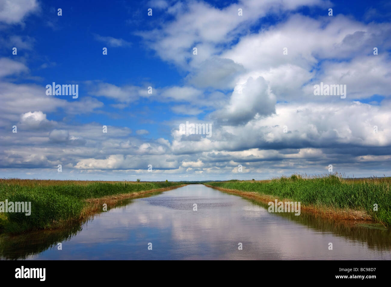 water canal blue sky Stock Photo